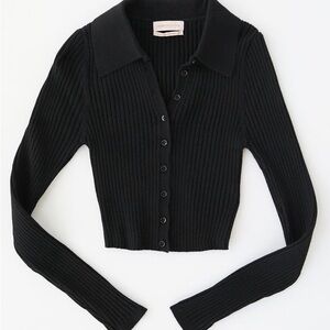 Urban Outfitters Black Cropped Cardigan Sweater